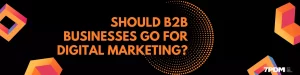 Read more about the article Should B2B businesses go for Digital Marketing?